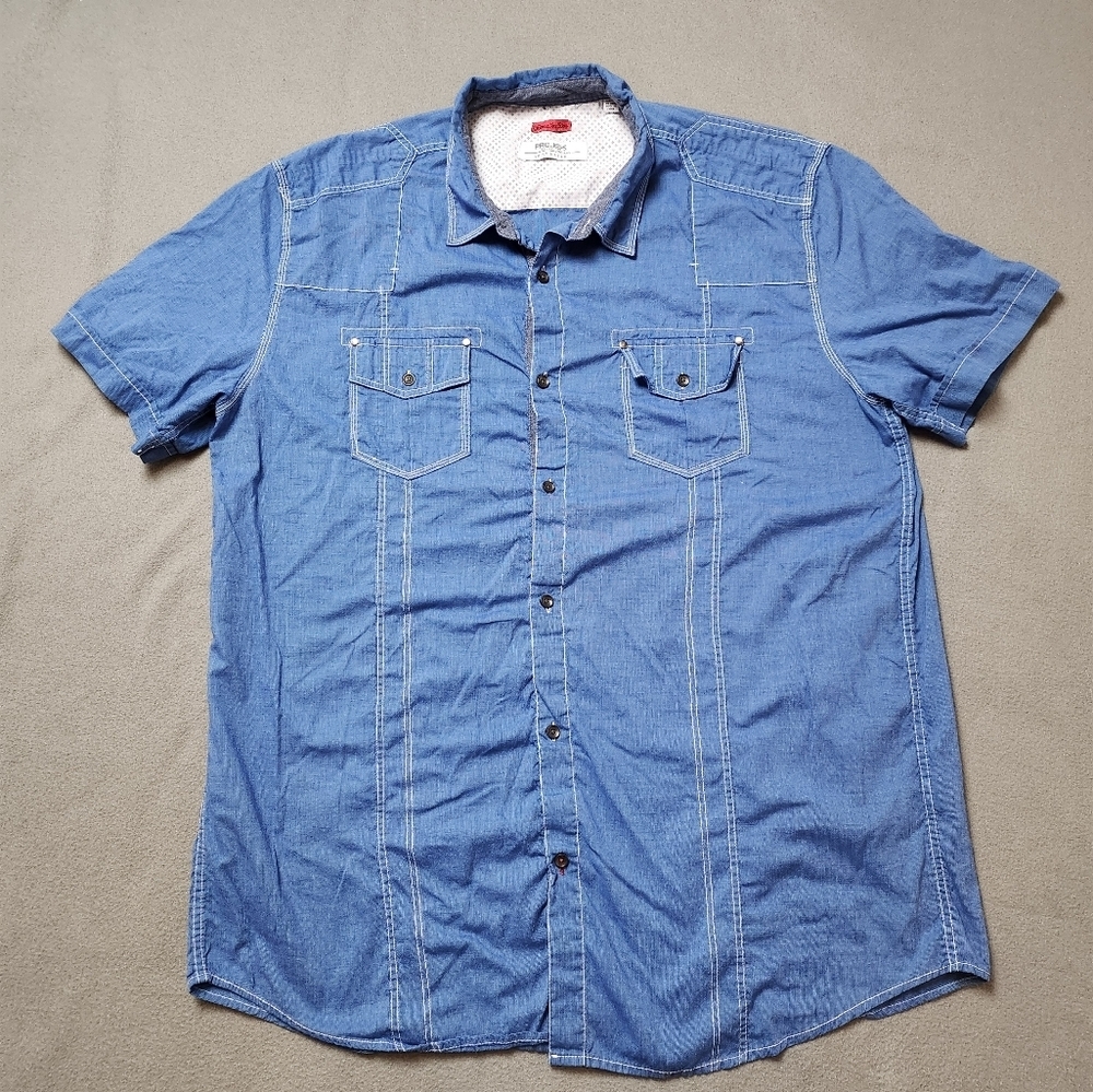 Projek Raw Men’s Short Sleeve Button Down Size XLT